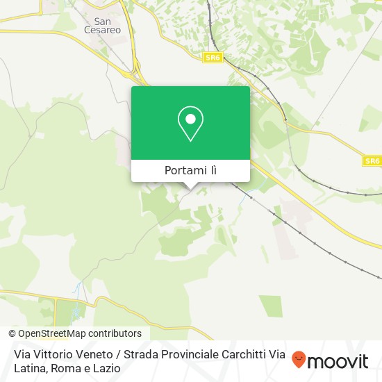 Mappa Via Vittorio Veneto / Strada Provinciale Carchitti Via Latina