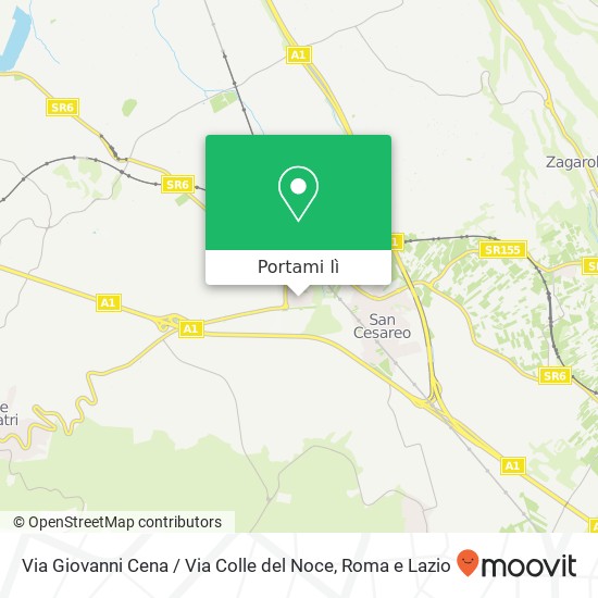 Mappa Via Giovanni Cena / Via Colle del Noce