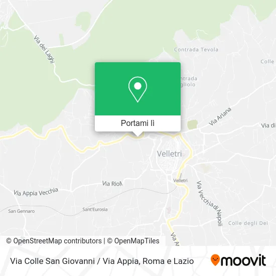 Mappa Via Colle San Giovanni / Via Appia