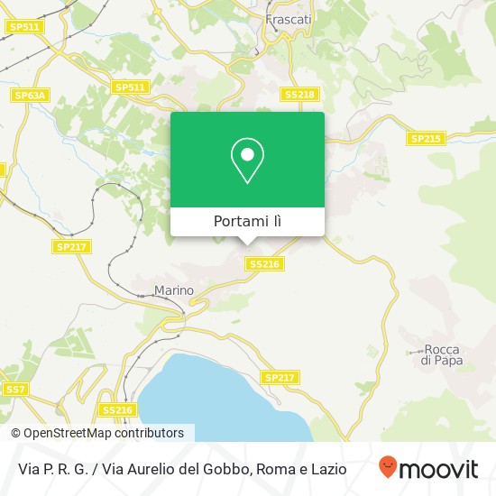 Mappa Via P. R. G. / Via Aurelio del Gobbo