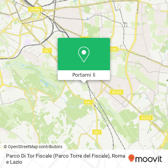 Mappa Parco Di Tor Fiscale (Parco Torre del Fiscale)