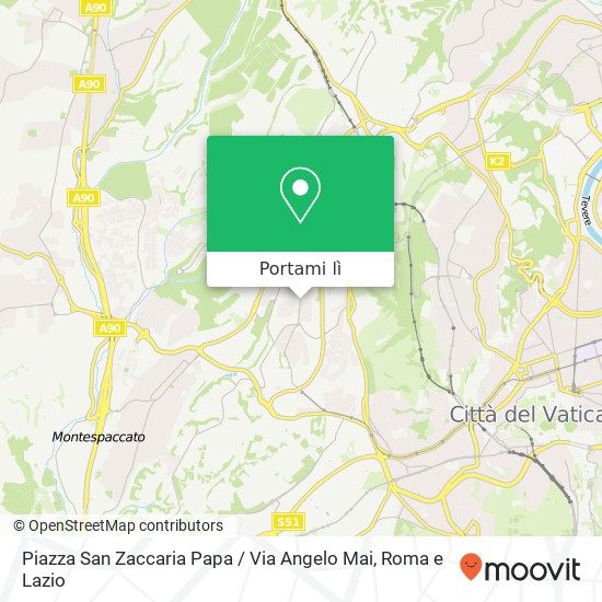 Mappa Piazza San Zaccaria Papa / Via Angelo Mai