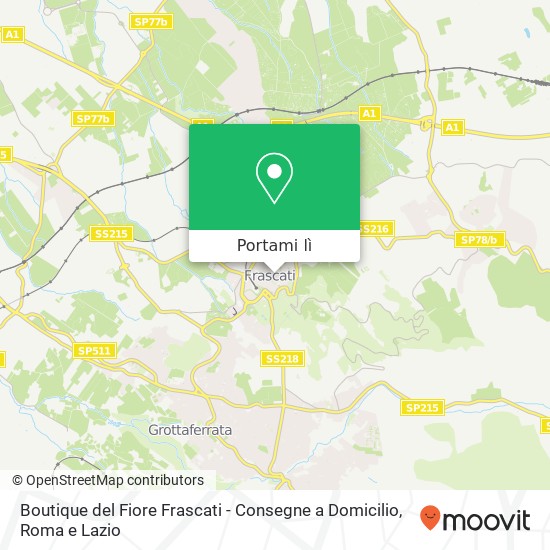 Mappa Boutique del Fiore Frascati - Consegne a Domicilio