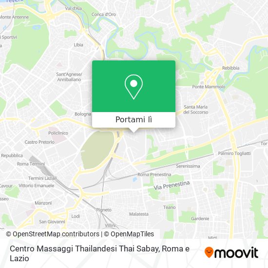 Mappa Centro Massaggi Thailandesi Thai Sabay