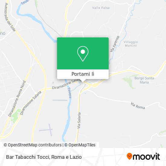 Mappa Bar Tabacchi Tocci