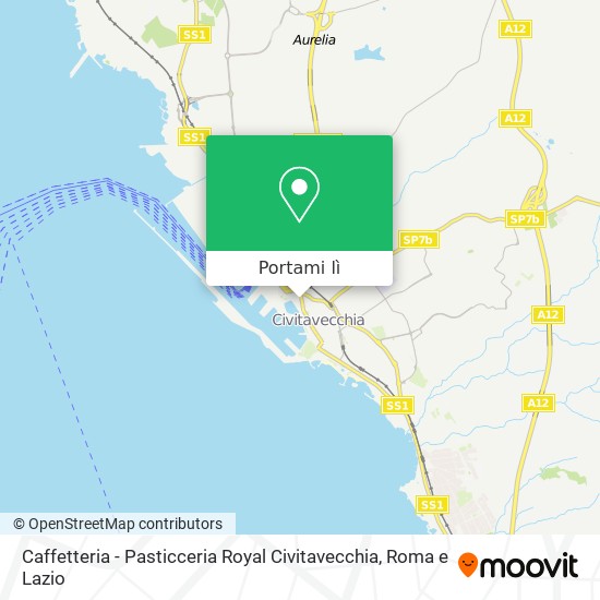 Mappa Caffetteria - Pasticceria  Royal  Civitavecchia