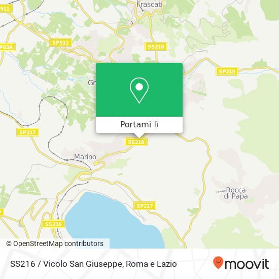 Mappa SS216 / Vicolo San Giuseppe