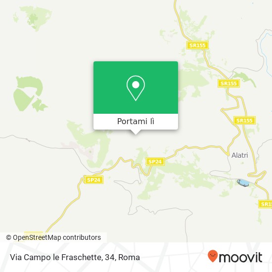Mappa Via Campo le Fraschette, 34