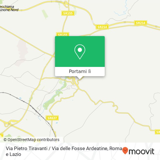 Mappa Via Pietro Tiravanti / Via delle Fosse Ardeatine