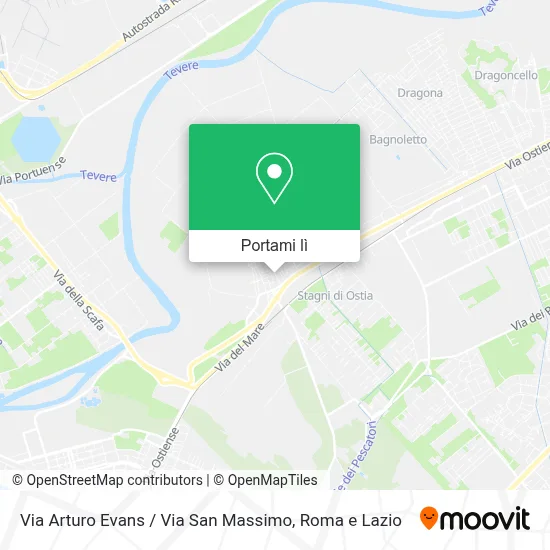 Mappa Via Arturo Evans / Via San Massimo