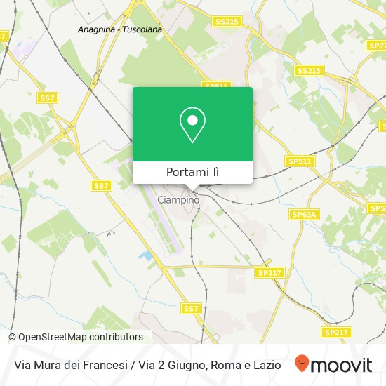 Mappa Via Mura dei Francesi / Via 2 Giugno