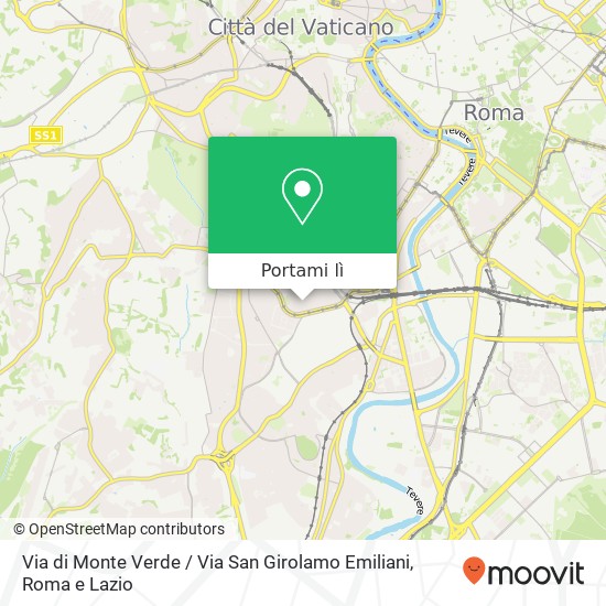 Mappa Via di Monte Verde / Via San Girolamo Emiliani