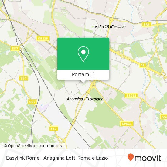 Mappa Easylink Rome - Anagnina Loft