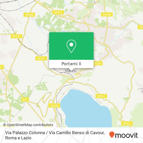 Mappa Via Palazzo Colonna / Via Camillo Benso di Cavour