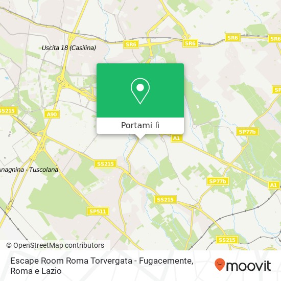 Mappa Escape Room Roma Torvergata - Fugacemente