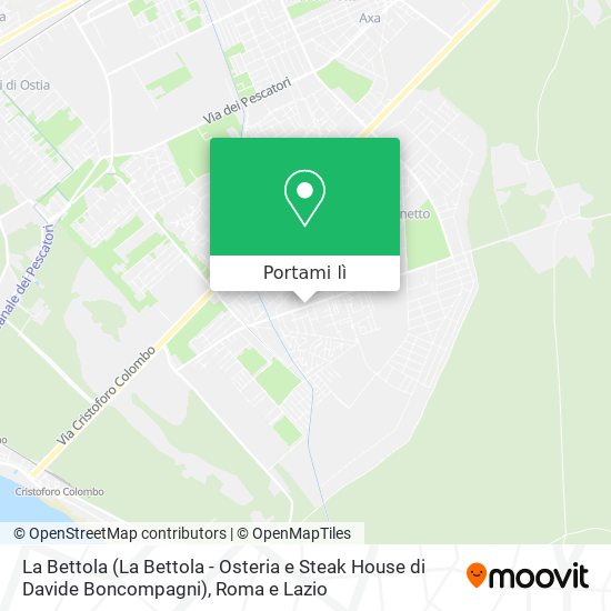Mappa La Bettola (La Bettola - Osteria e Steak House di Davide Boncompagni)