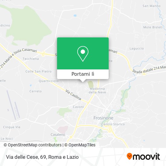 Mappa Via delle Cese, 69