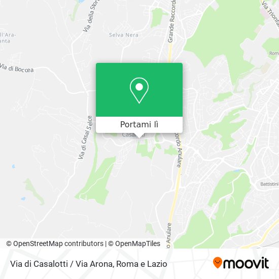 Mappa Via di Casalotti / Via Arona