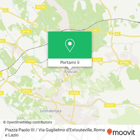 Mappa Piazza Paolo III / Via Guglielmo d'Estouteville