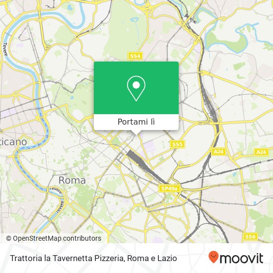 Mappa Trattoria la Tavernetta Pizzeria