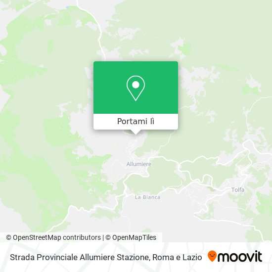 Mappa Strada Provinciale Allumiere Stazione