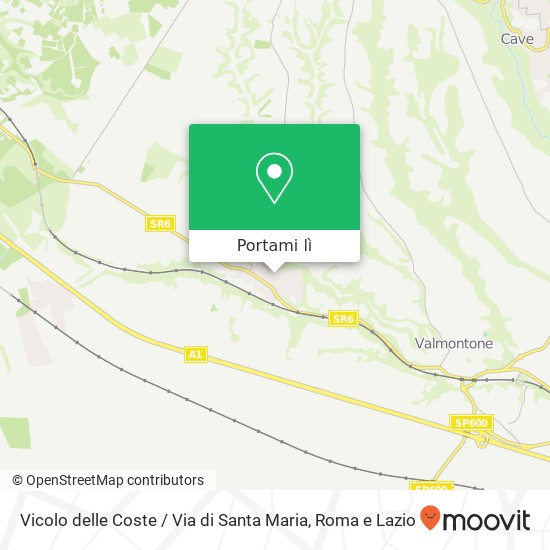 Mappa Vicolo delle Coste / Via di Santa Maria