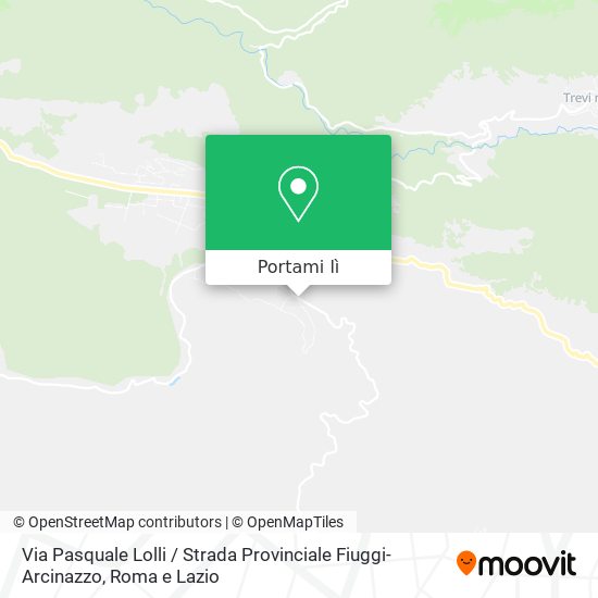 Mappa Via Pasquale Lolli / Strada Provinciale Fiuggi-Arcinazzo