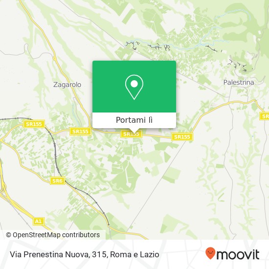 Mappa Via Prenestina Nuova, 315