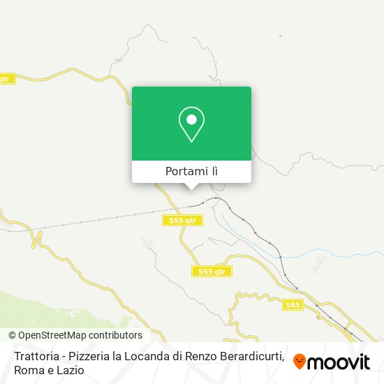 Mappa Trattoria - Pizzeria la Locanda di Renzo Berardicurti