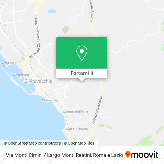Mappa Via Monti Cimini / Largo Monti Reatini