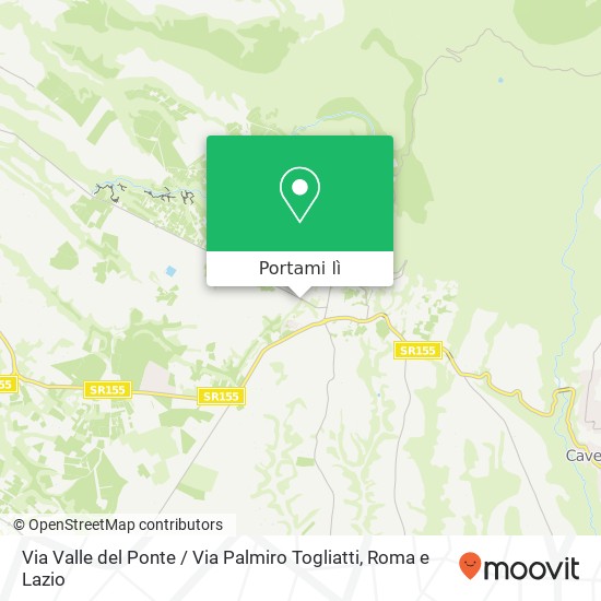 Mappa Via Valle del Ponte / Via Palmiro Togliatti