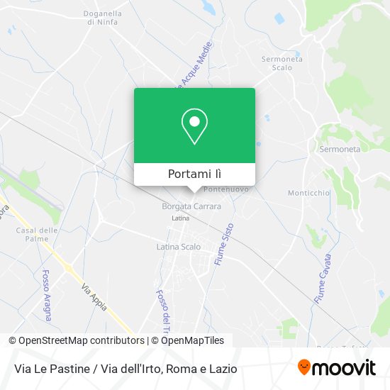 Mappa Via Le Pastine / Via dell'Irto