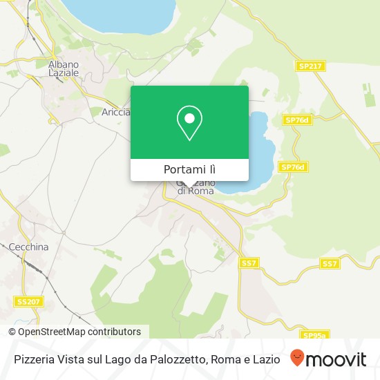 Mappa Pizzeria Vista sul Lago da Palozzetto