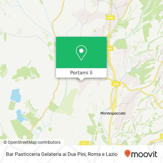 Mappa Bar Pasticceria Gelateria ai Due Pini