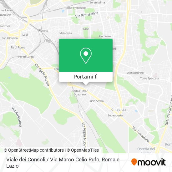 Mappa Viale dei Consoli / Via Marco Celio Rufo