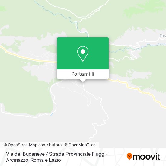 Mappa Via dei Bucaneve / Strada Provinciale Fiuggi-Arcinazzo
