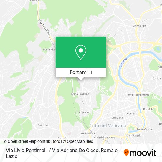 Mappa Via Livio Pentimalli / Via Adriano De Cicco