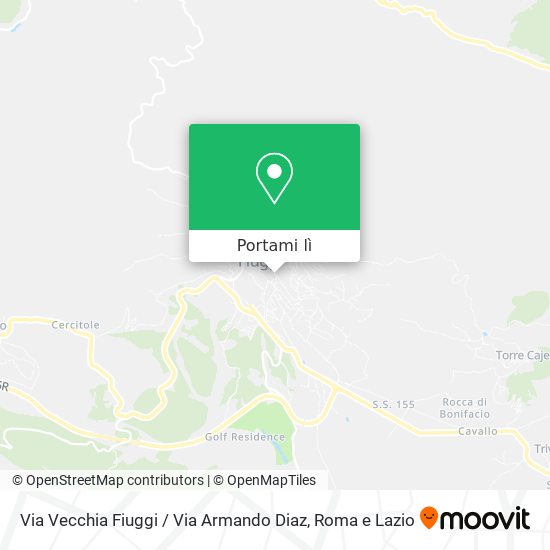 Mappa Via Vecchia Fiuggi / Via Armando Diaz