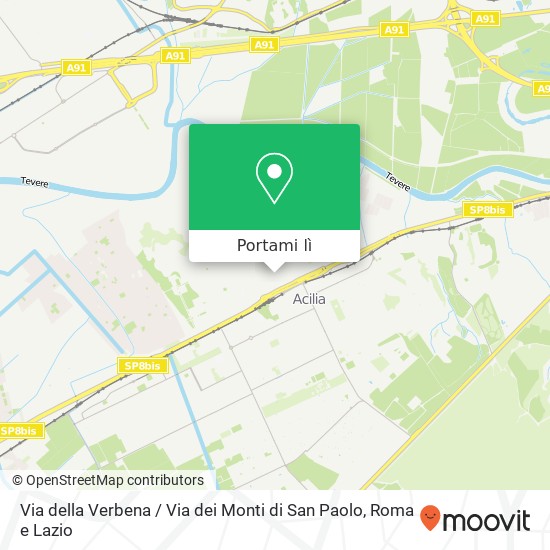 Mappa Via della Verbena / Via dei Monti di San Paolo