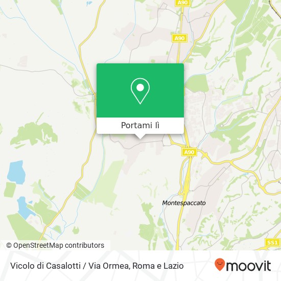 Mappa Vicolo di Casalotti / Via Ormea