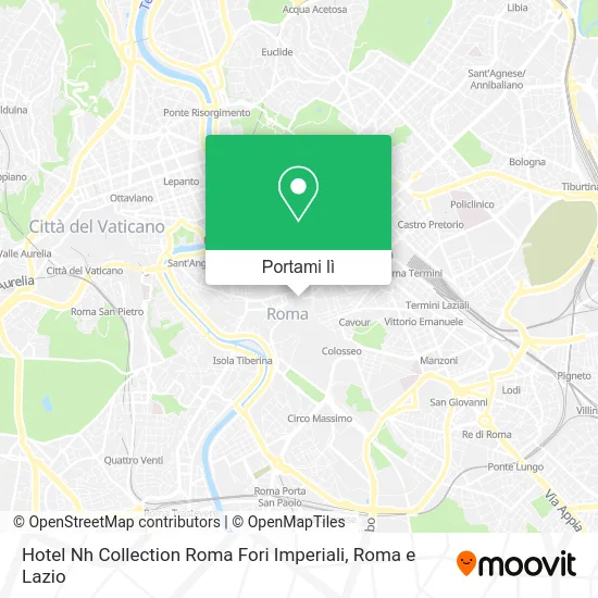 Mappa Hotel Nh Collection Roma Fori Imperiali
