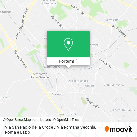 Mappa Via San Paolo della Croce / Via Romana Vecchia