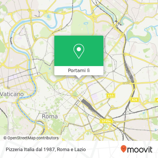 Mappa Pizzeria Italia dal 1987