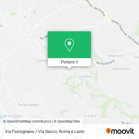 Mappa Via Fossignano / Via Sacco