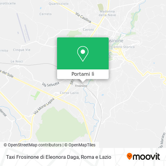 Mappa Taxi Frosinone di Eleonora Daga