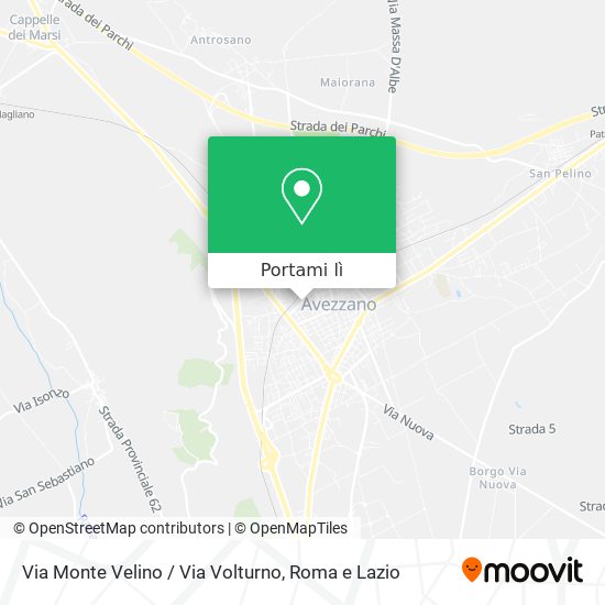 Mappa Via Monte Velino / Via Volturno