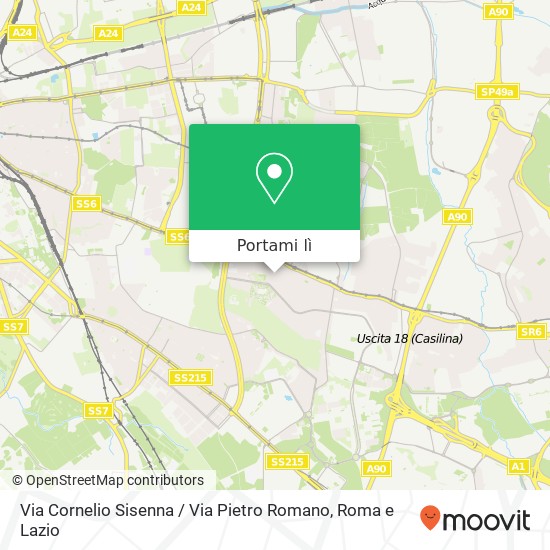 Mappa Via Cornelio Sisenna / Via Pietro Romano