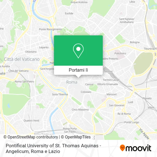 Mappa Pontifical University of St. Thomas Aquinas - Angelicum