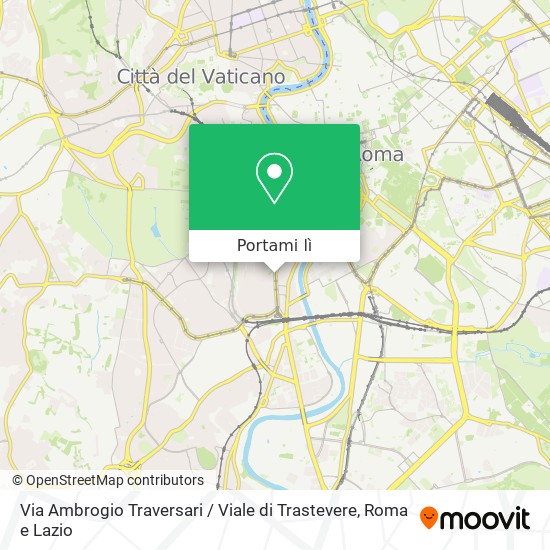 Mappa Via Ambrogio Traversari / Viale di Trastevere