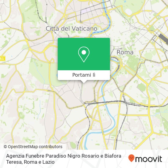 Mappa Agenzia Funebre Paradiso Nigro Rosario e Biafora Teresa